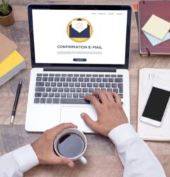 Client receiving a calendar invite for a scheduled business meeting