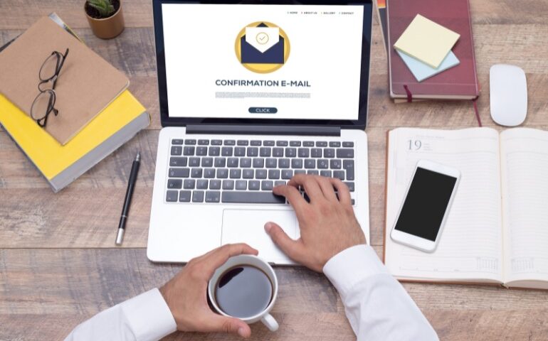 Client receiving a calendar invite for a scheduled business meeting