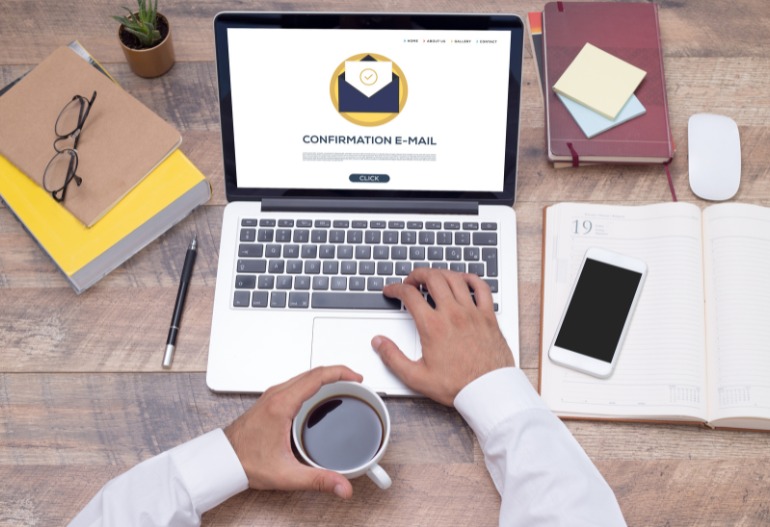 Client receiving a calendar invite for a scheduled business meeting