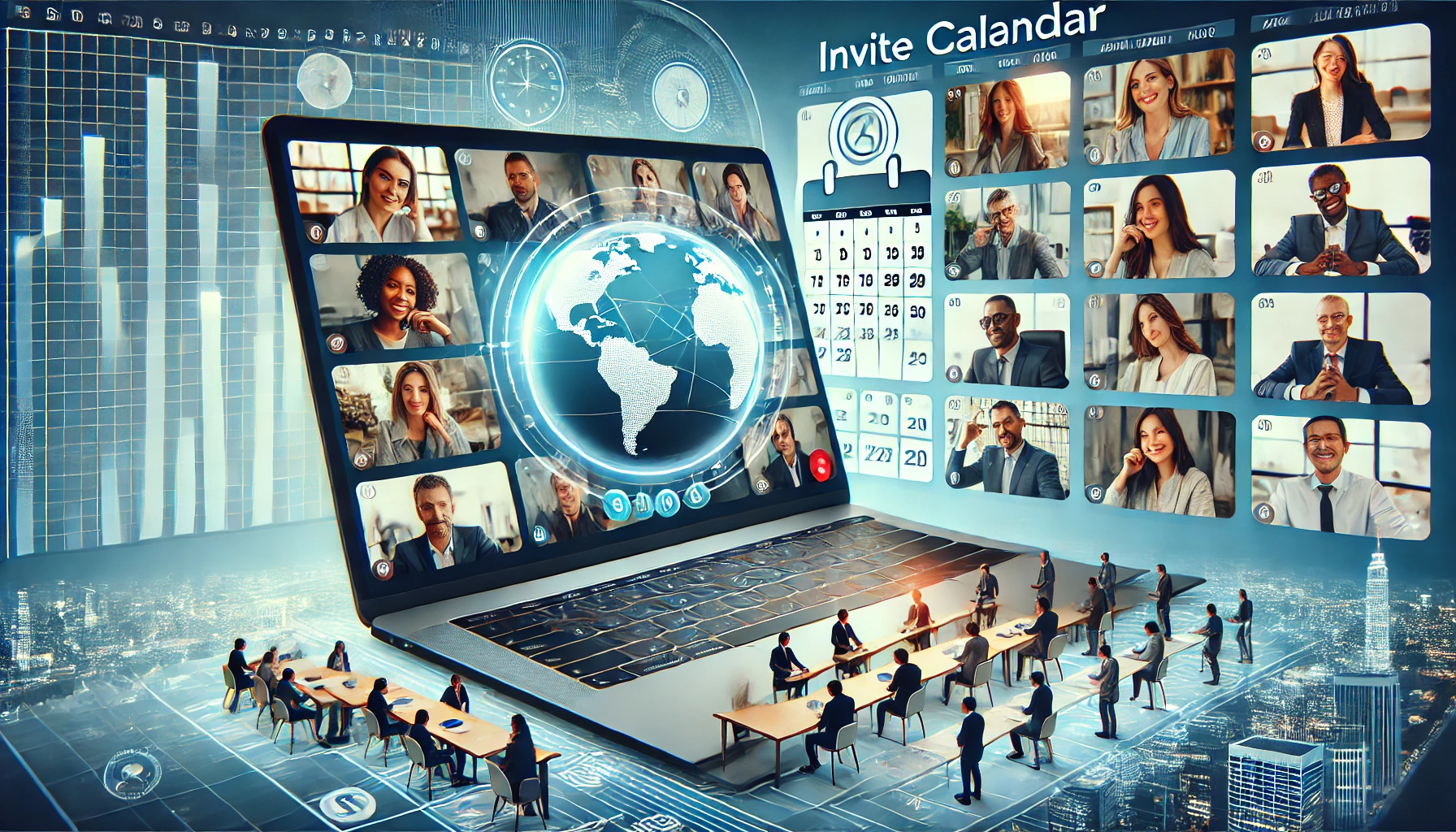 Scheduling a recurring meeting with multiple attendees across different time zones using calendar invite features