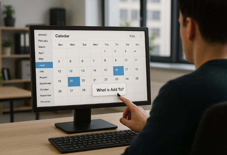 Add to Calendar button icon with calendar event illustration