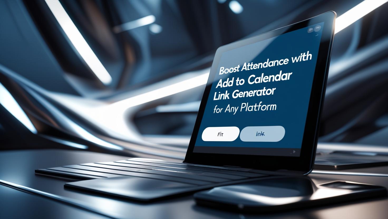 Add to Calendar link generator interface showing options for Google, Outlook, Apple, and Yahoo Calendar to boost event attendance