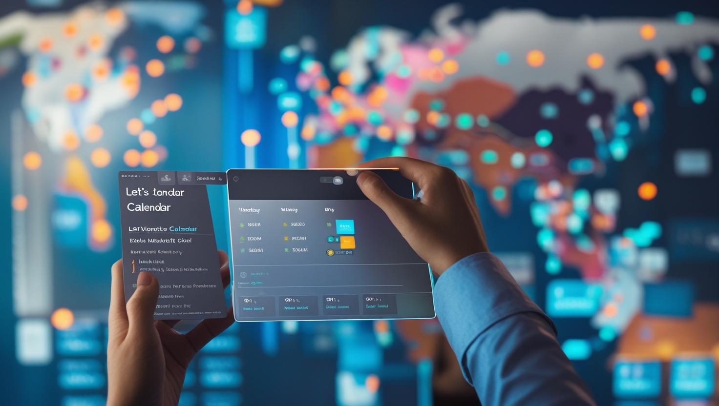 Digital calendar interface displaying scheduled events and invite options