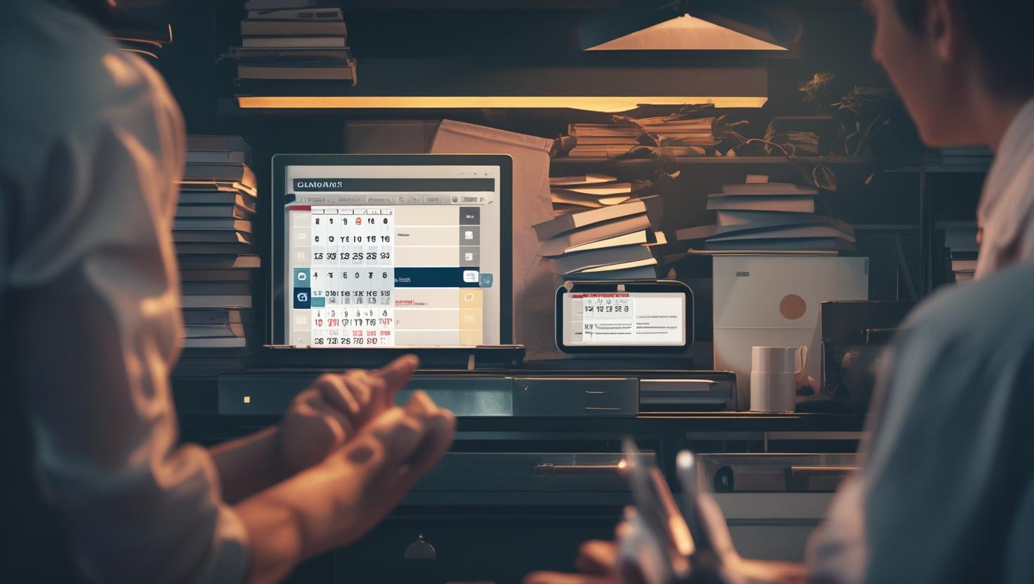 Event organizer sending bulk calendar invites using an online dashboard interface