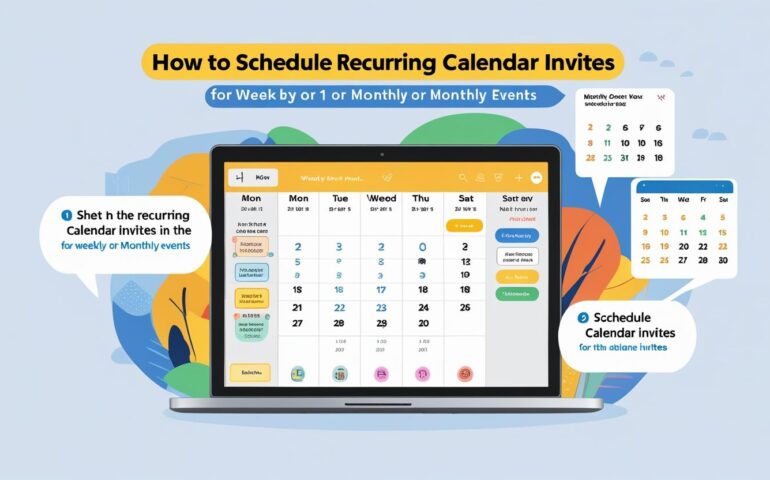A digital calendar interface showing a recurring weekly event being scheduled, highlighting automation and time-saving for organizers.