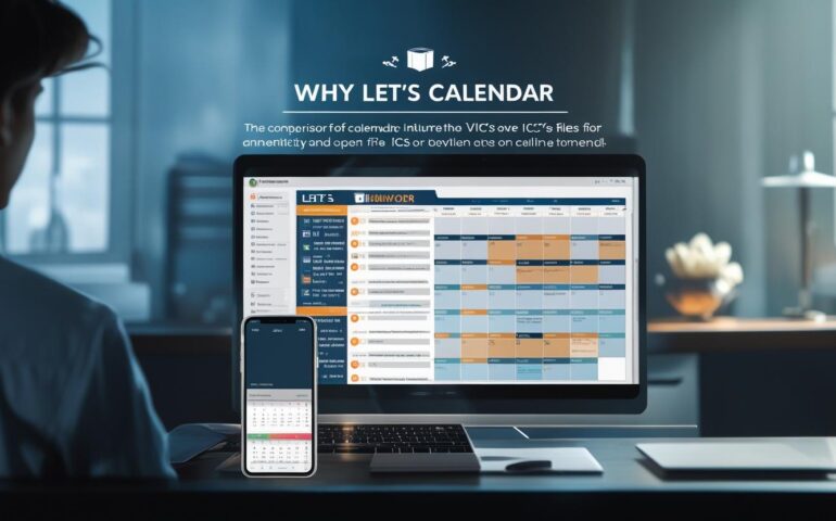 A visual comparison of ICS or iCal files interface showing bulk calendar invite tracking, personalization, and cross-platform support.
