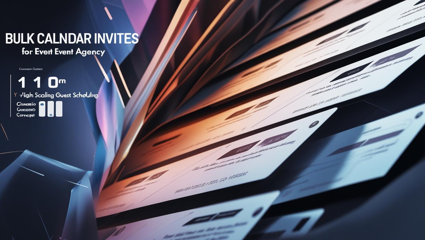 Bulk calendar invite tool interface for event agencies managing high-volume guest scheduling across multiple platforms.