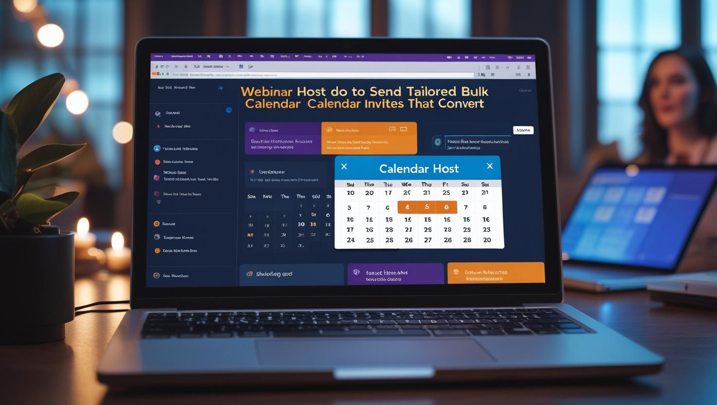 Webinar host scheduling tailored bulk calendar invites using Let's Calendar for higher attendance and engagement