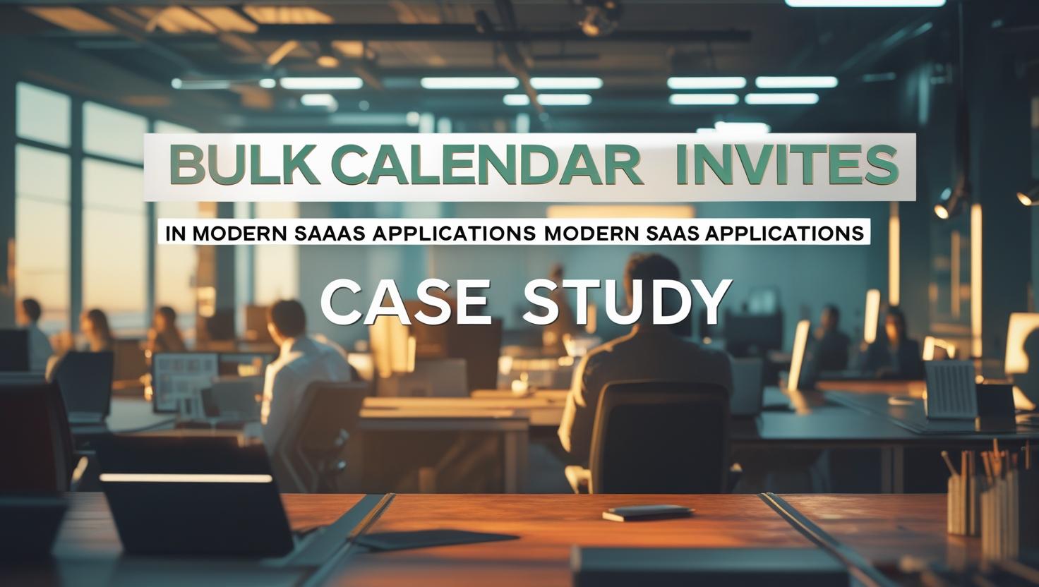 Modern SaaS app using bulk calendar invites to schedule events and meetings seamlessly