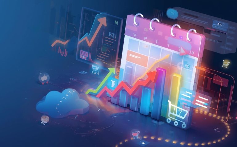 A marketer scheduling an e-commerce product launch using calendar invites to boost engagement and sales.