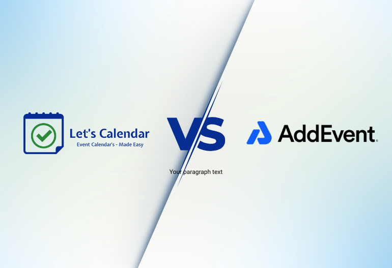Let’s Calendar vs AddEvent comparison chart for 2025